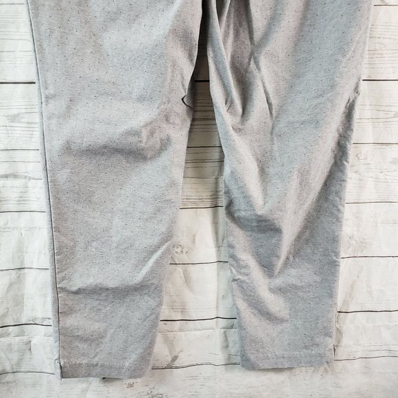 Lady Hagan Womens Cropped Pull On Pants Sz 6 Gray Black Micro Dot Mid Rise - Picture 5 of 7